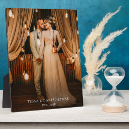 Wedding Newlywed Couple Foto Keepake Fotoplatte