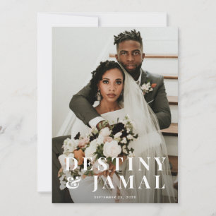 Wedding Newlyweds Couple Foto Mitteilungskarte