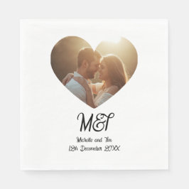 Wedding or engagement personalised napkins serviette