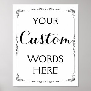 Wedding or Party Sign make your own custom Poster