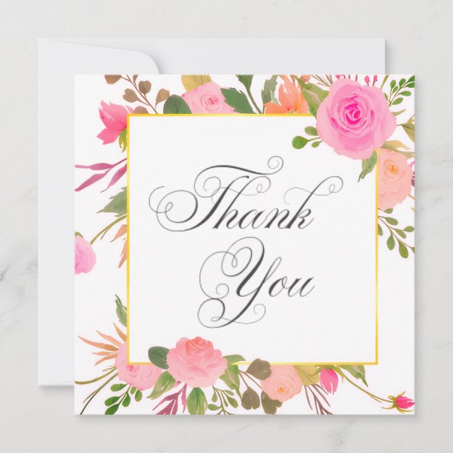 Wedding or Shower Thank you cards Einladung (Vorderseite)