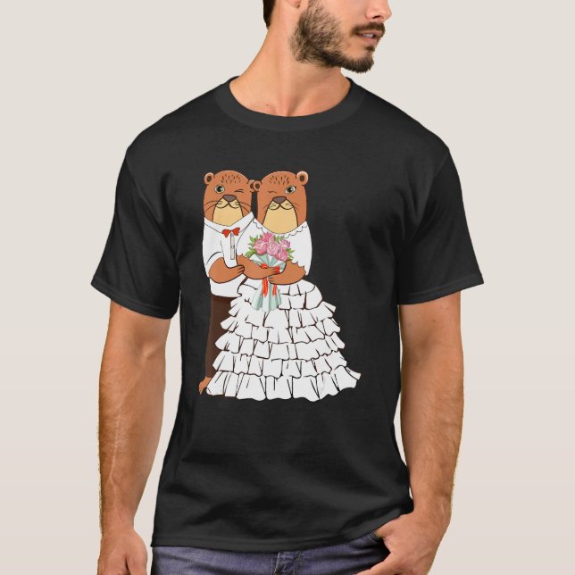 Wedding Others Otter Animal Marine Biologist T-Shirt (Vorderseite)