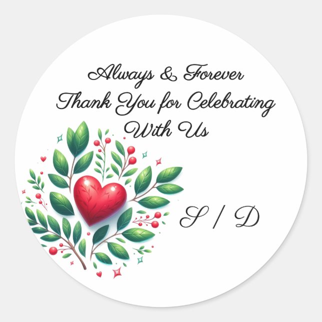 Wedding Packaging Sticker (Vorderseite)