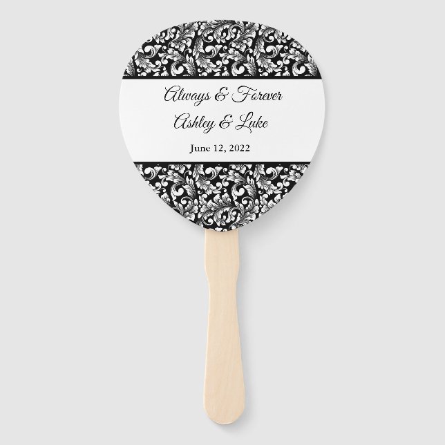 Wedding Paddle Fan Fächer (Vorderseite)