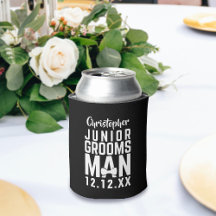 Wedding Party Junior Trauzeuge Name Can Cooler
