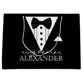 Wedding Party Personalisiert Ring Bearer Tuxedo Große Geschenktüte