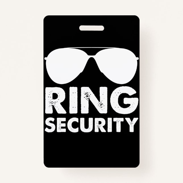 Wedding Party Ring Security Wedding Ring Ausweis (Vorderseite)
