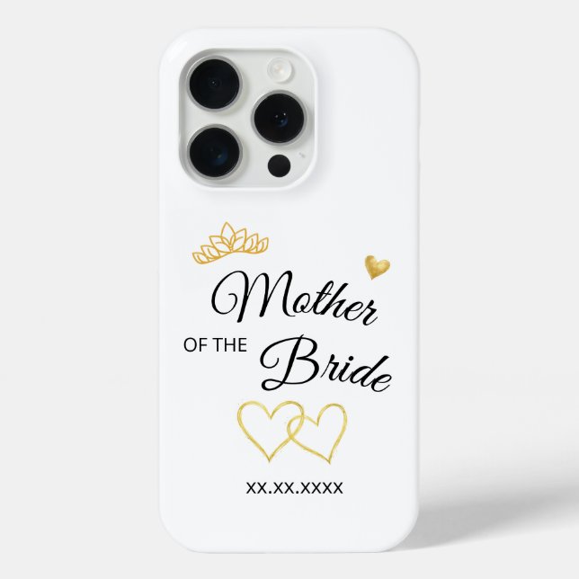Wedding Party Role & Date Elegant Design Case-Mate iPhone Hülle (Rückseite)