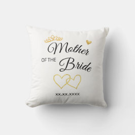 Wedding Party Role & Date Elegant Design Kissen