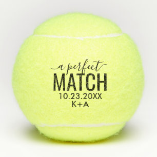 Wedding Perfect Match Gefallen Custom Bride Groom Tennisbälle