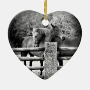 Wedding Pferdeliebhaber oder Jahrestags-Herz Keramikornament