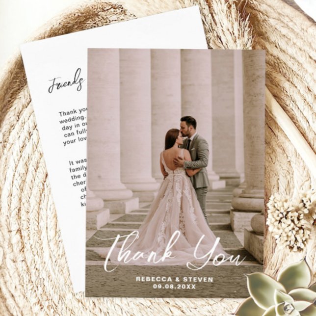 Wedding Photo Guest Appreciation Custom Dankeskarte (Von Creator hochgeladen)