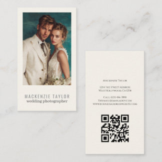 Wedding Photographer Photo Personalized QR Code Visitenkarte