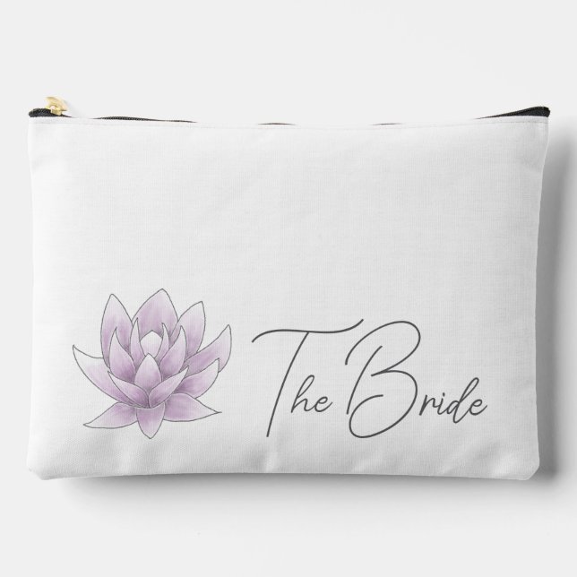 Wedding Pink Lotus Bride Zubehörtasche (Vorderseite)