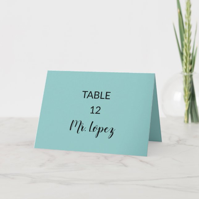 Wedding  Place Card Paper - Table Decorations Dankeskarte (Vorderseite)