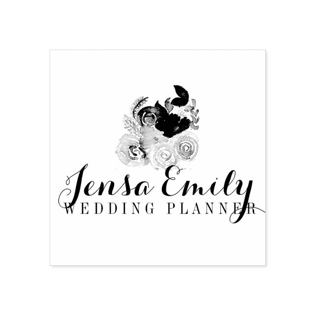 Wedding Planner Bouquet Logo Künstlerstudio Gummistempel (Prägung)