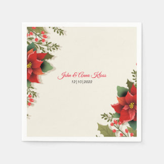 Wedding Poinsettia Serviette
