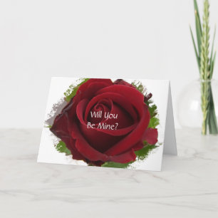 Wedding Proposal Card Will You Marry Me? Rose Karte