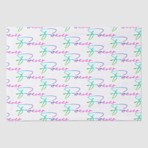 Wedding Rainbow Forever Script Seidenpapier