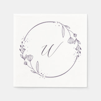 Wedding Reception Initial Napkins Serviette