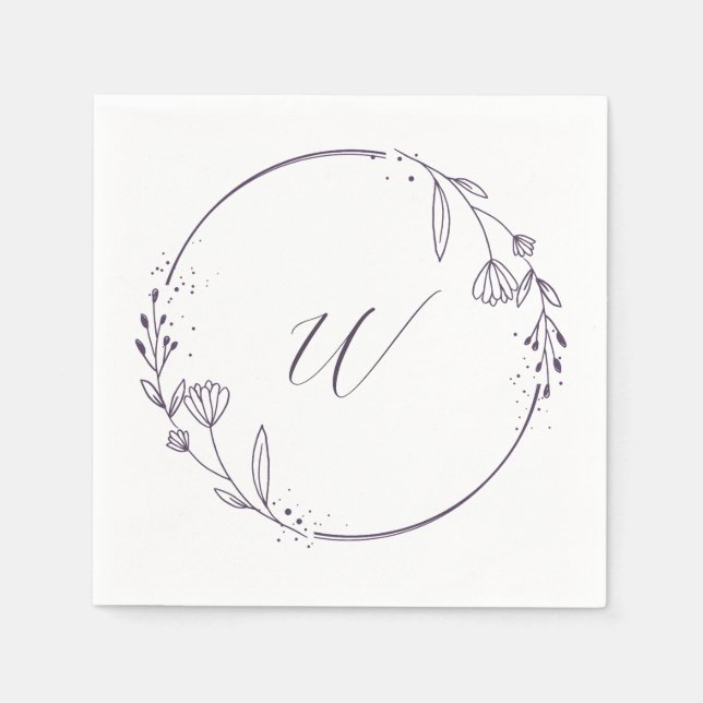 Wedding Reception Initial Napkins Serviette (Vorderseite)
