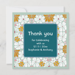 Wedding Retro Blume Groovy 70er Boho vielen Dank