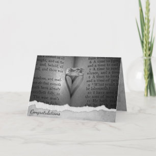 Wedding Ring Heart Shadow Karte