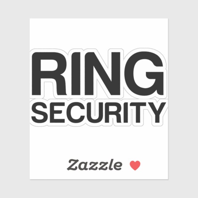 WEDDING RING SECURITY AUFKLEBER (Blatt)