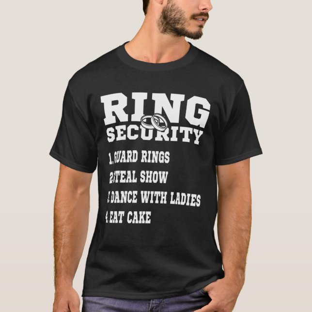 Wedding Ring Security Ring Bearer T-Shirt (Vorderseite)