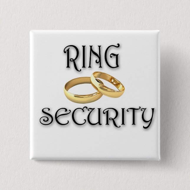 Wedding "RING-SICHERHEIT " Button (Vorderseite)
