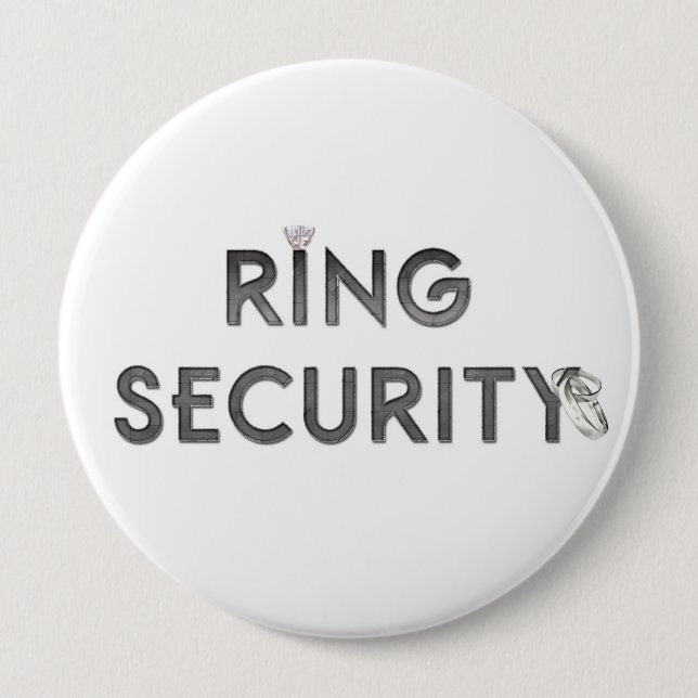 Wedding "RING-SICHERHEIT " Button (Vorderseite)