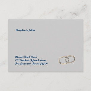 Wedding Rings Empfang Begleitkarte