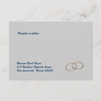 Wedding Rings Empfang Begleitkarte