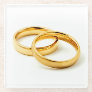 Wedding Rings Glasuntersetzer