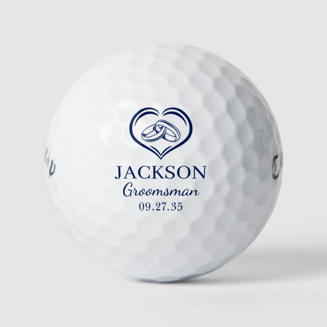 Wedding Rings Groomsman Golfball (Vorderseite)