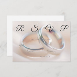 Wedding Rings Simple Elegant Minimalist RSVP Card 