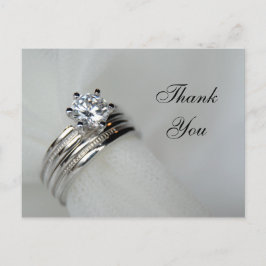 Wedding Rings Vielen Dank Postkarte