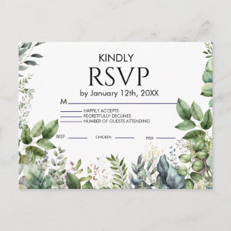 Wedding RSVP Card Einladungspostkarte