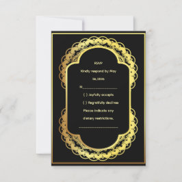 Wedding RSVP Card, Elegant Response Card Karte