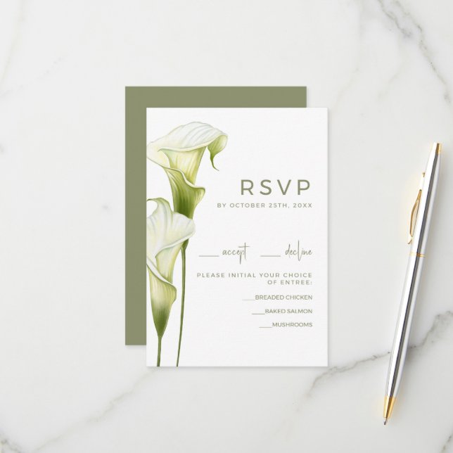 Wedding RSVP Cards (Vorderseite/Rückseite Beispiel)