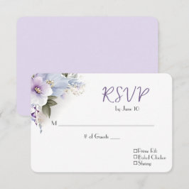 Wedding RSVP Floral Bouquet Karte