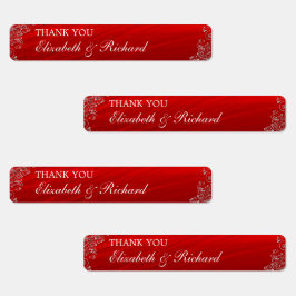 Wedding Ruby Red Danke Lip Balm Etiketten