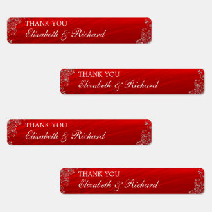 Wedding Ruby Red Danke Lip Balm Etiketten