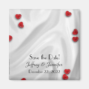 Wedding Save the Date kleinen roten Herz-Magneten Magnet