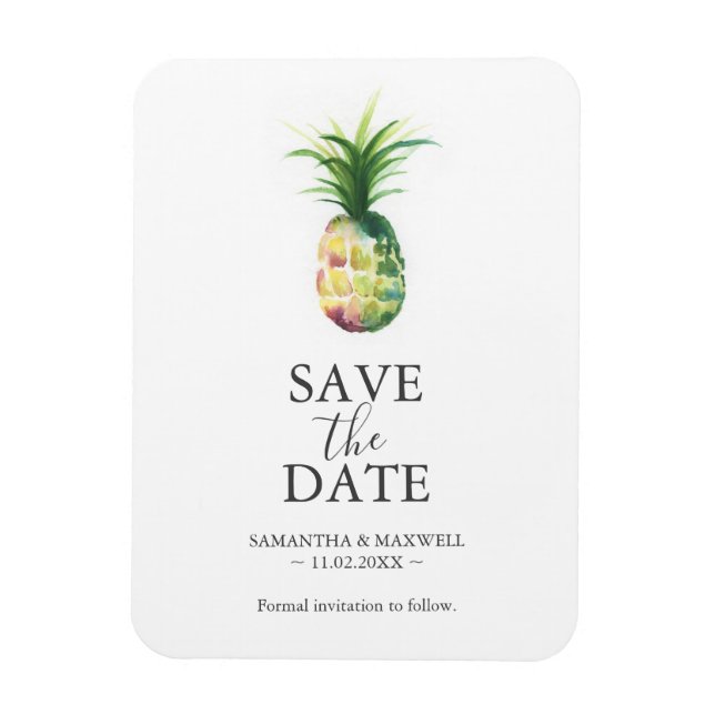 Wedding Save The Date Magnets Pineapple Magnet (Vertikal)