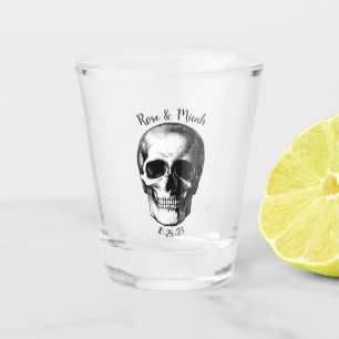 Wedding Schnapsglas Schädel-gotische Halloweens