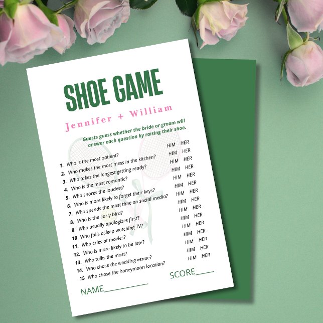 Wedding Shoe Game Bridal Shower Game | Tennis  (Von Creator hochgeladen)