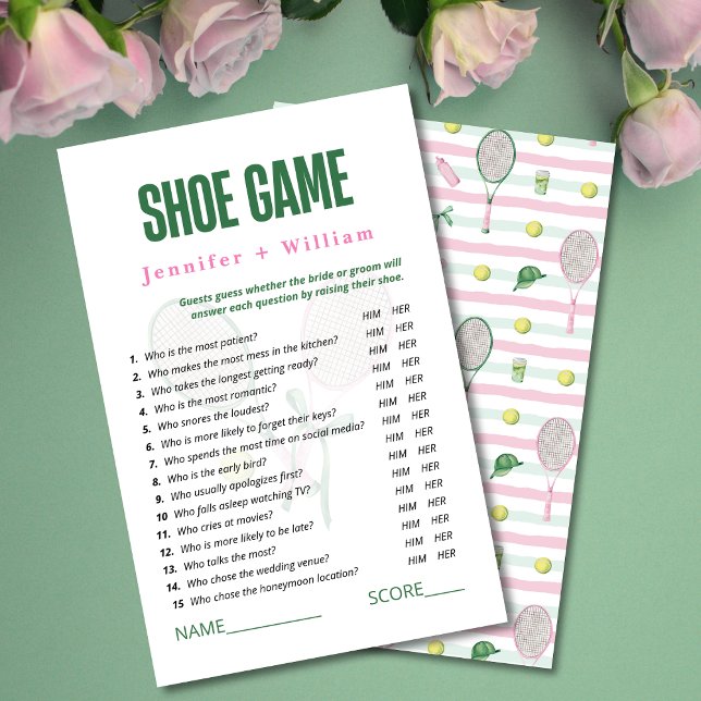 Wedding Shoe Game Tennis Bridal Shower Game (Von Creator hochgeladen)