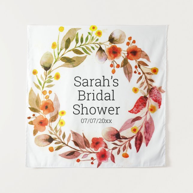 Wedding shower personalized tapestry wandteppich (Vorderseite)