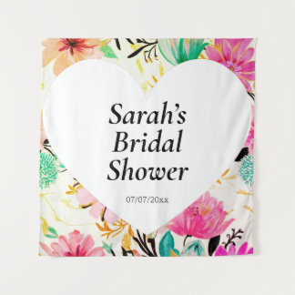 Wedding shower wall poster personalized wandteppich